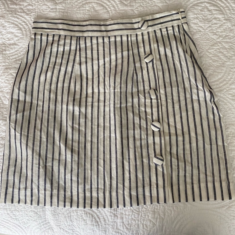 Forever21 Contemporary Black & White Stripe Skirt
